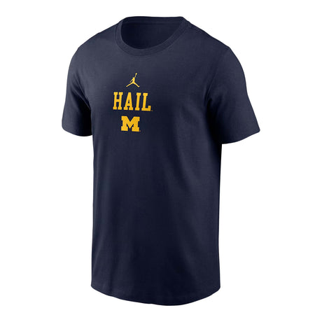 Michigan Wolverines Jordan Brand 2 - Hit Stacked Navy T-Shirt - Nike - 
