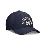 Michigan Wolverines Jordan Brand Campus Prep Chained and Arched Navy SwooshFlex Hat - Nike - 230530563701
