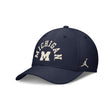 Michigan Wolverines Jordan Brand Campus Prep Chained and Arched Navy SwooshFlex Hat - Nike - 230530563701
