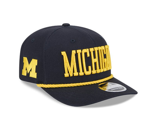 Michigan Wolverines Navy 9SEVENTY Stretch - Snap Hat - New Era - 234301637