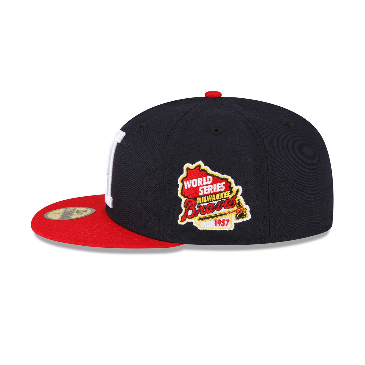 Milwaukee Braves 1957 World Series Cooperstown Collection Navy 59FIFTY Fitted Hat - New Era - 23020240512