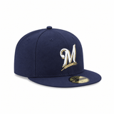 Milwaukee Brewers "M" Home Navy 59FIFTY Fitted Hat - New Era - 236640612