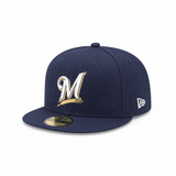 Milwaukee Brewers "M" Home Navy 59FIFTY Fitted Hat - New Era - 236640612