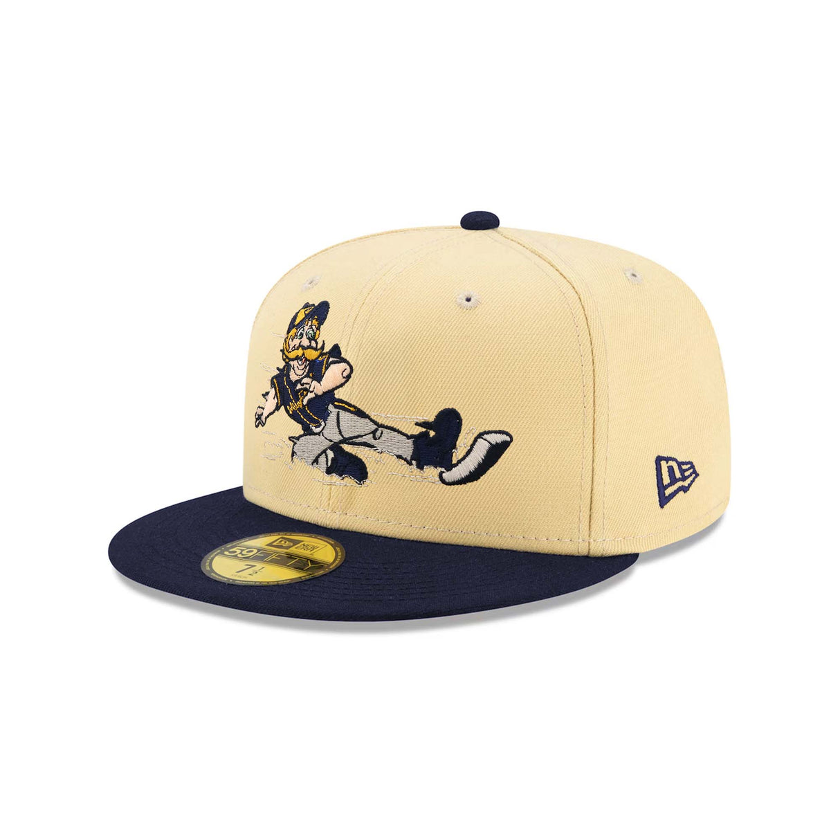 Milwaukee Brewers Mascot 50th Anniversary Patch 59FIFTY Fitted - Beige & Navy - New Era - 