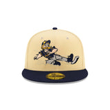 Milwaukee Brewers Mascot 50th Anniversary Patch 59FIFTY Fitted - Beige & Navy - New Era - 