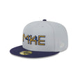 Milwaukee Brewers Metallic City Gray 59FIFTY Fitted Hat - New Era - 23334740601