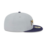 Milwaukee Brewers Metallic City Gray 59FIFTY Fitted Hat - New Era - 23334740601