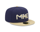 Milwaukee Brewers Navy Cooperstown Collection Retro 59FIFTY Fitted Hat - New Era - 