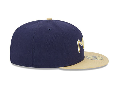 Milwaukee Brewers Navy Cooperstown Collection Retro 59FIFTY Fitted Hat - New Era - 