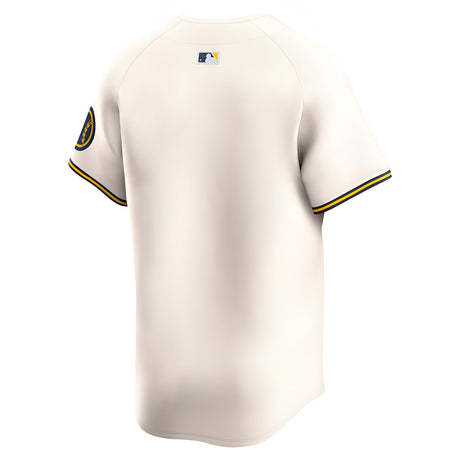 Milwaukee Brewers Nike Home Limited Cream Jersey - Nike - 