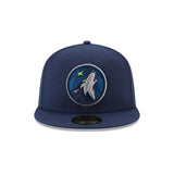 Minnesota Timberwolves Hardwood Classics Navy 59FIFTY Fitted Hat - New Era - 23960122801