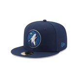 Minnesota Timberwolves Hardwood Classics Navy 59FIFTY Fitted Hat - New Era - 23960122801