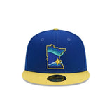 Minnesota Twins 10000 Lakes Blue & Yellow 59FIFTY Fitted Hat - New Era - 23310442802