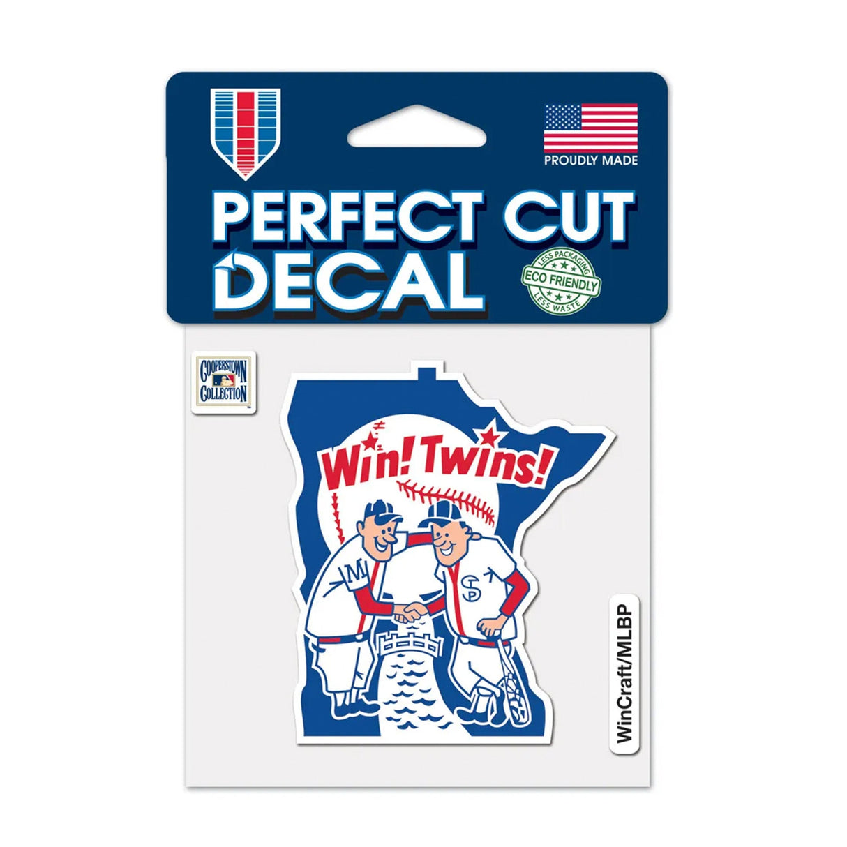 Minnesota Twins Win Twins Vintage Logo 4x4 Perfect Cut Decal - Wincraft - 3210428