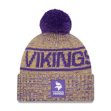 Minnesota Vikings Script Pom Cuffed Knit Beanie - New Era - 238302131
