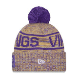 Minnesota Vikings Script Pom Cuffed Knit Beanie - New Era - 238302131