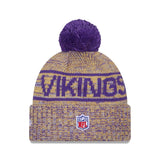 Minnesota Vikings Script Pom Cuffed Knit Beanie - New Era - 
