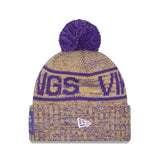 Minnesota Vikings Script Pom Cuffed Knit Beanie - New Era - 
