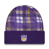 Minnesota Vikings Statement Purple & Yellow Cuffed Knit Beanie - New Era - 237013101
