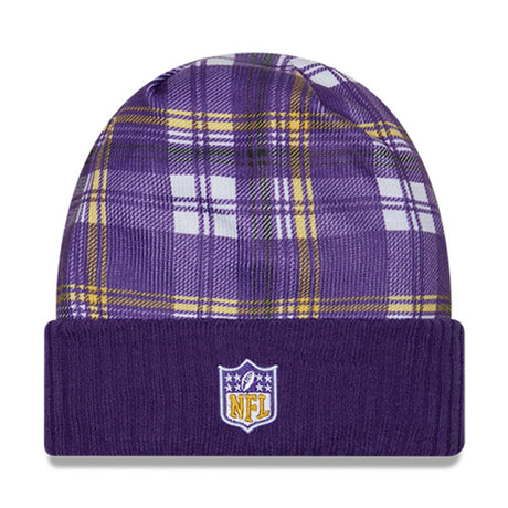 Minnesota Vikings Statement Purple & Yellow Cuffed Knit Beanie - New Era - 237013101