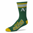 MLB 4 - Stripe "Deuce" Performance Crew Socks - CHOOSE YOUR TEAM - For Bare Feet - 