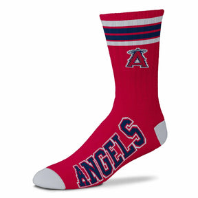 MLB 4 - Stripe "Deuce" Performance Crew Socks - CHOOSE YOUR TEAM - For Bare Feet - 