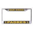 Front view of MLB license plate frame showcasing Colorado Rockies lettering on a white background