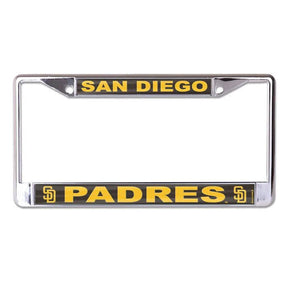 Front view of MLB license plate frame showcasing Colorado Rockies lettering on a white background