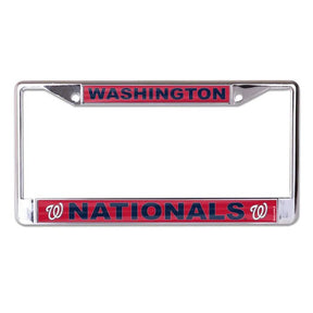 Front view of MLB license plate frame showcasing Tampa Bay Rays team graphics with a white background