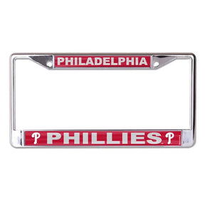 Front view of MLB license plate frame showcasing Detroit Tigers branding with a white background