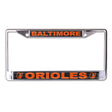 Front view of MLB license plate frame showcasing Cincinnati Reds branding on a white background