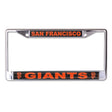 Front view of MLB license plate frame showcasing Baltimore Orioles graphics with a white background