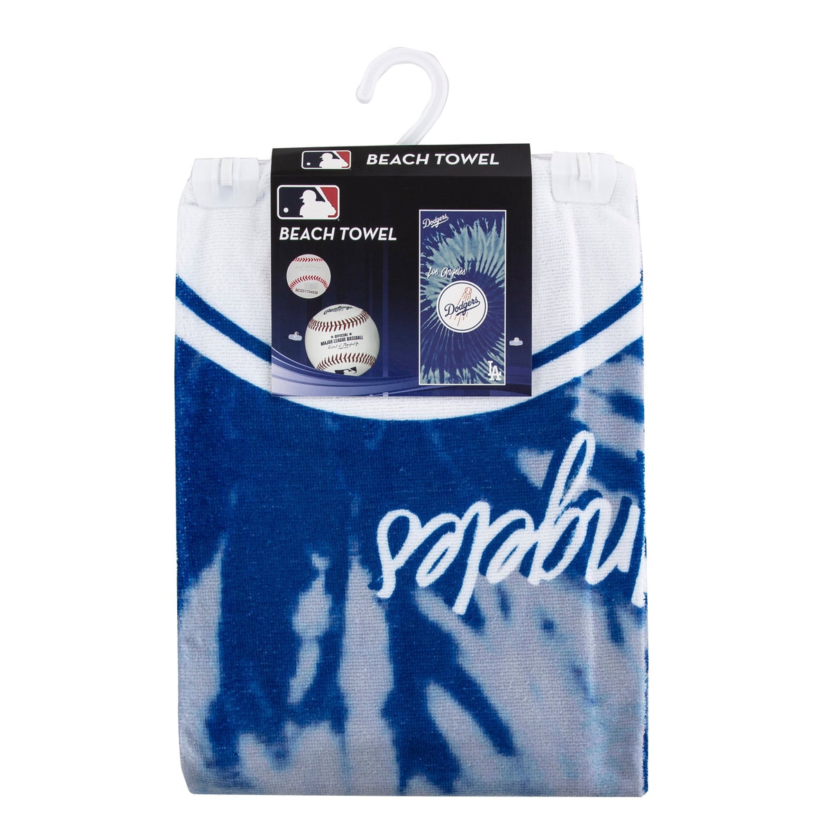 MLB Los Angeles Dodgers Psychedelic Beach Towel 30x60 Inches - Northwest - 190604342825