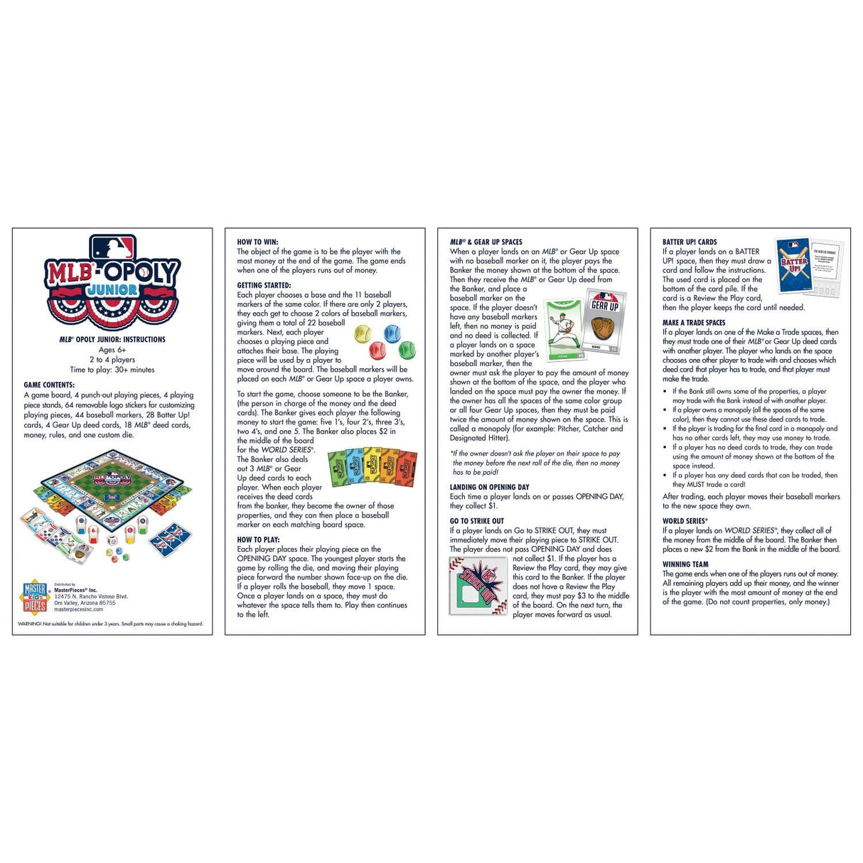 MLB Opoly Junior - MasterPieces Puzzle Company INC - 705988014178