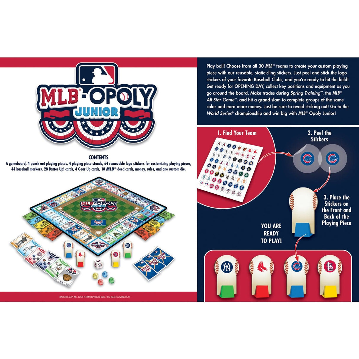 MLB Opoly Junior - MasterPieces Puzzle Company INC - 705988014178