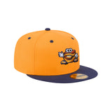 Montgomery Biscuits Authentic Collection Alternate Orange Gold 59FIFTY Fitted Hat - New Era - 230401409323