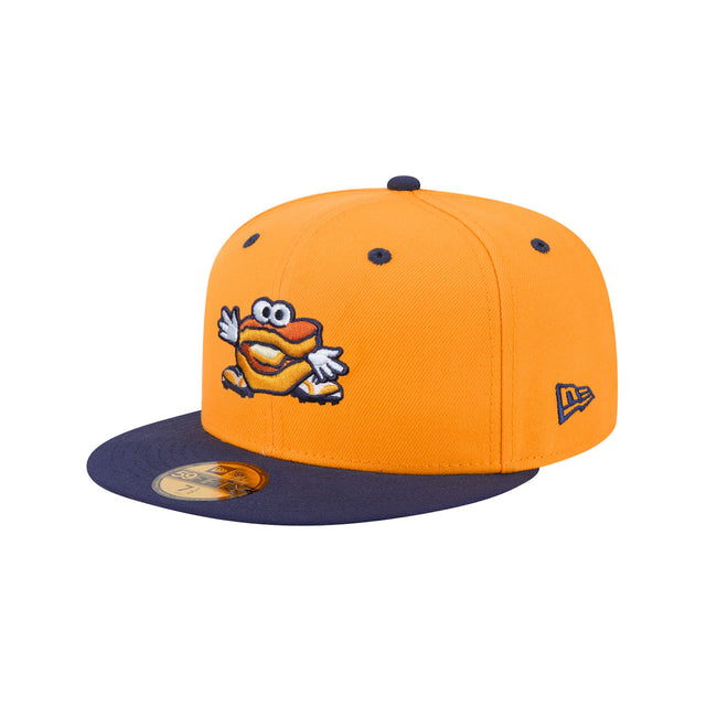 Montgomery Biscuits Authentic Collection Alternate Orange Gold 59FIFTY Fitted Hat - New Era - 230401409323