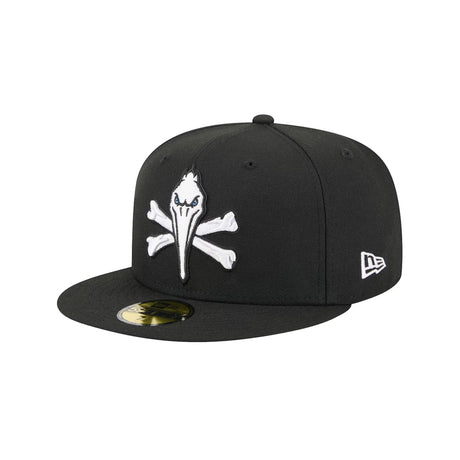 Myrtle Beach Pelicans Theme Night Black 59FIFTY Fitted Hat - New Era - 2346408201