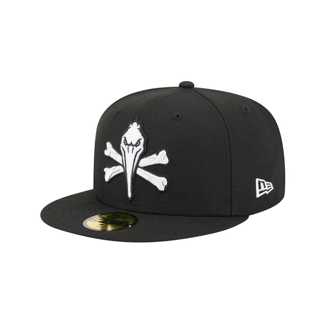 Myrtle Beach Pelicans Theme Night Black 59FIFTY Fitted Hat - New Era - 2346408201