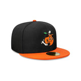 Naranjeros de Hermosillo Mascot Orange & Black 59FIFTY Fitted Hat - New Era - 23040248601