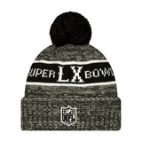 New England Patriots Black Super Bowl LX Cuffed Knit Beanie with Pom - New Era - 36030212204