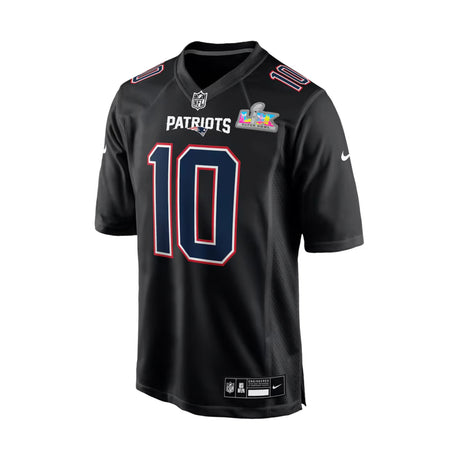 New England Patriots Drake Maye Nike Navy Super Bowl LX Patch Game Jersey - Nike - 360304122101