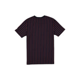 New England Patriots Navy & Red Pinstripe New Era Throwback T-Shirt - New Era - 