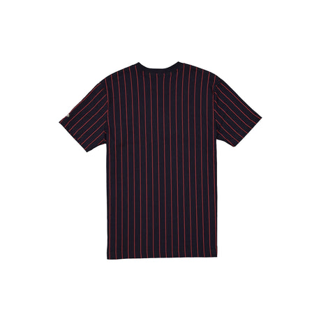 New England Patriots Navy & Red Pinstripe New Era Throwback T-Shirt - New Era - 