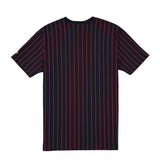 New England Patriots Navy & Red Pinstripe New Era Throwback T-Shirt - New Era - 