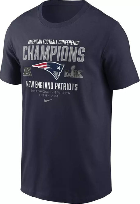 New England Patriots Nike 2025 AFC Champions Team Nation T-Shirt - Nike - 36030312205
