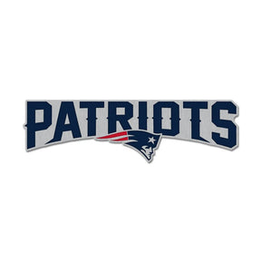 New England Patriots Silver Wordmark Logo Collector Enamel Pin - Wincraft - 3236011222