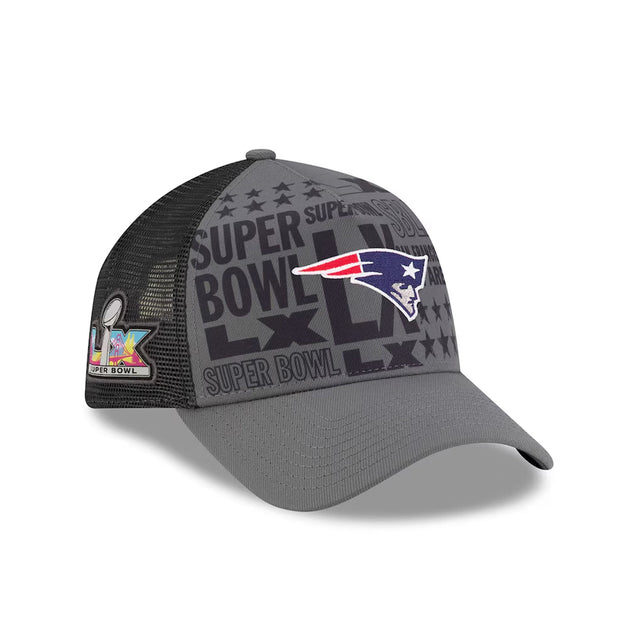 New England Patriots Super Bowl LX Charcoal 9FORTY A - Frame Trucker Hat - New Era - 36030212202