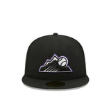 Colorado Rockies Blackout Alternate Logo Black 59FIFTY Fitted Hat