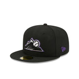 Colorado Rockies Blackout Alternate Logo Black 59FIFTY Fitted Hat